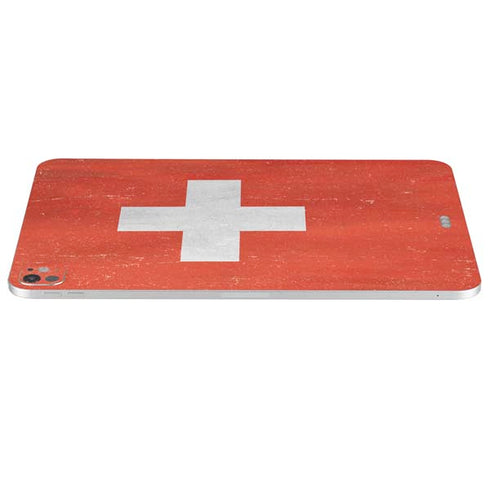 Switzerland Flag Distressed iPad Pro 13in M4 (2024) Skin